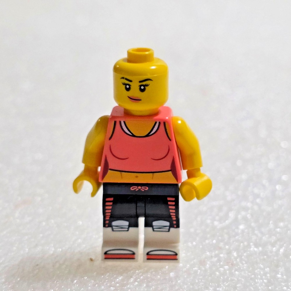 LEGO Minifig Fitness Instructor Bodybuilder Workout Female Figure 1.5"